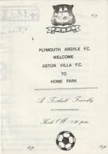 Plymouth Argyle v Aston Villa 03-Aug-1985