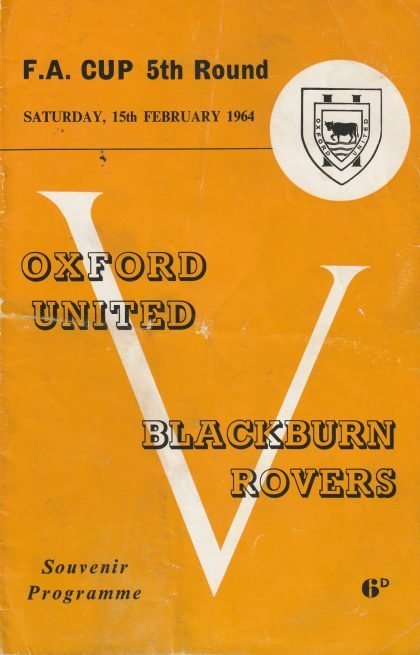 Oxford United v Blackburn Rovers  15-Feb-1964