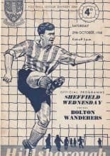 Sheffield Wednesday v Bolton Wanderers 29-Oct-1960