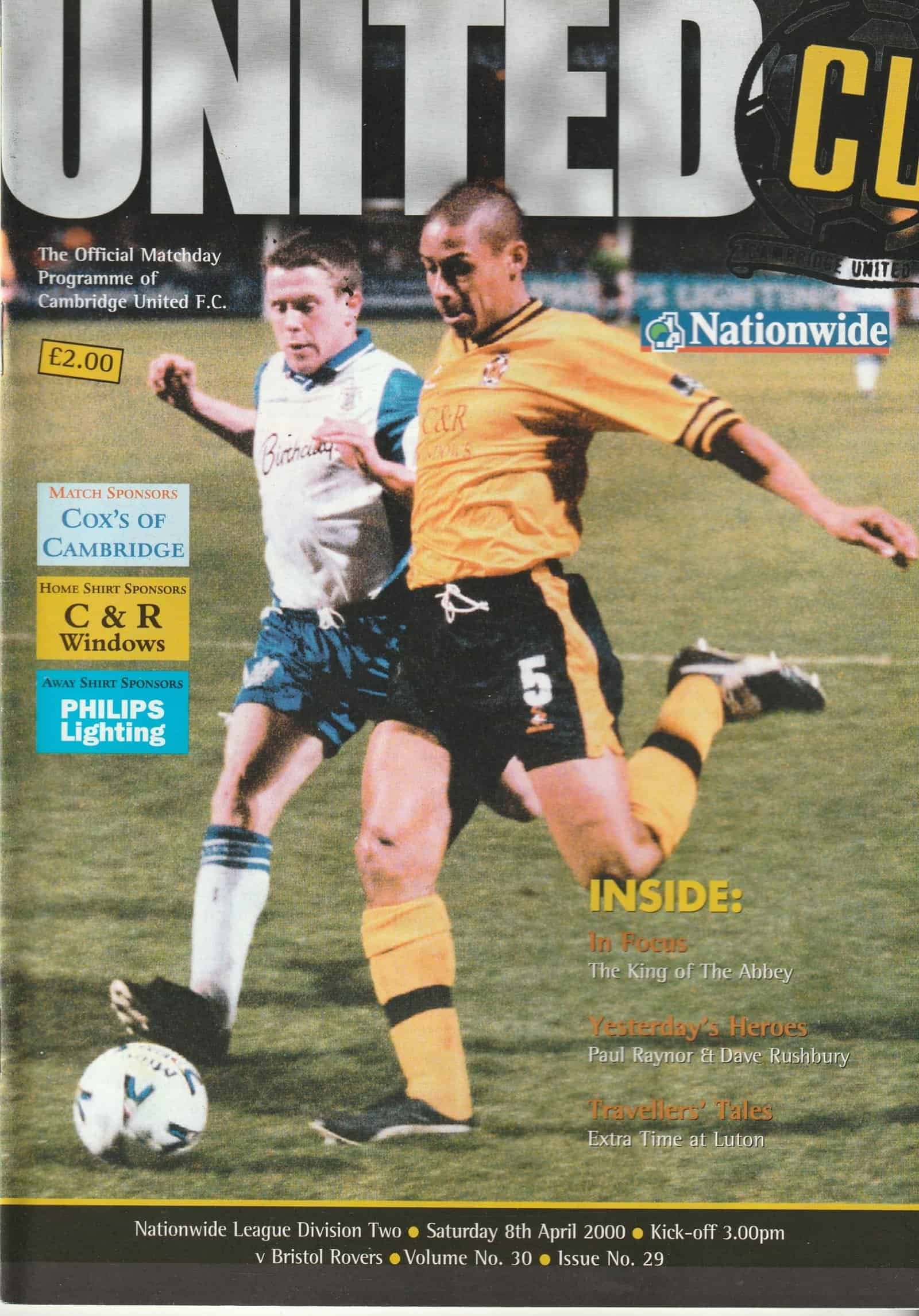 Cambridge United v Bristol Rovers 08-Apr-2000