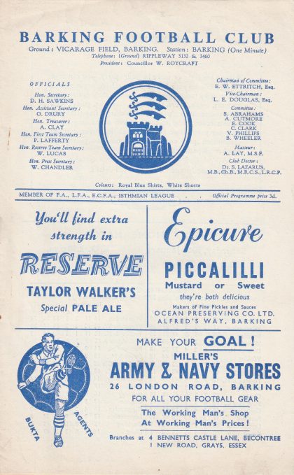 Barking v Bromley 03-Jan-1959