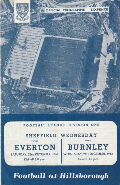 Sheffield Wednesday v Burnley 26-Dec-1962