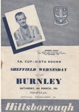 Sheffield Wednesday v Burnley 04-Mar-1961