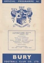 Bury v Reading 15-Oct-1960