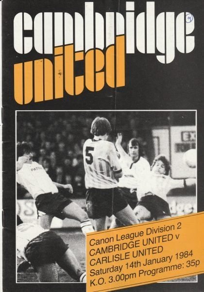 Cambridge United v Carlisle United 14-Jan-1984