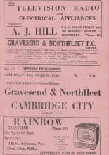 Gravesend & Northfleet v Cambridge City 19-Mar-1960