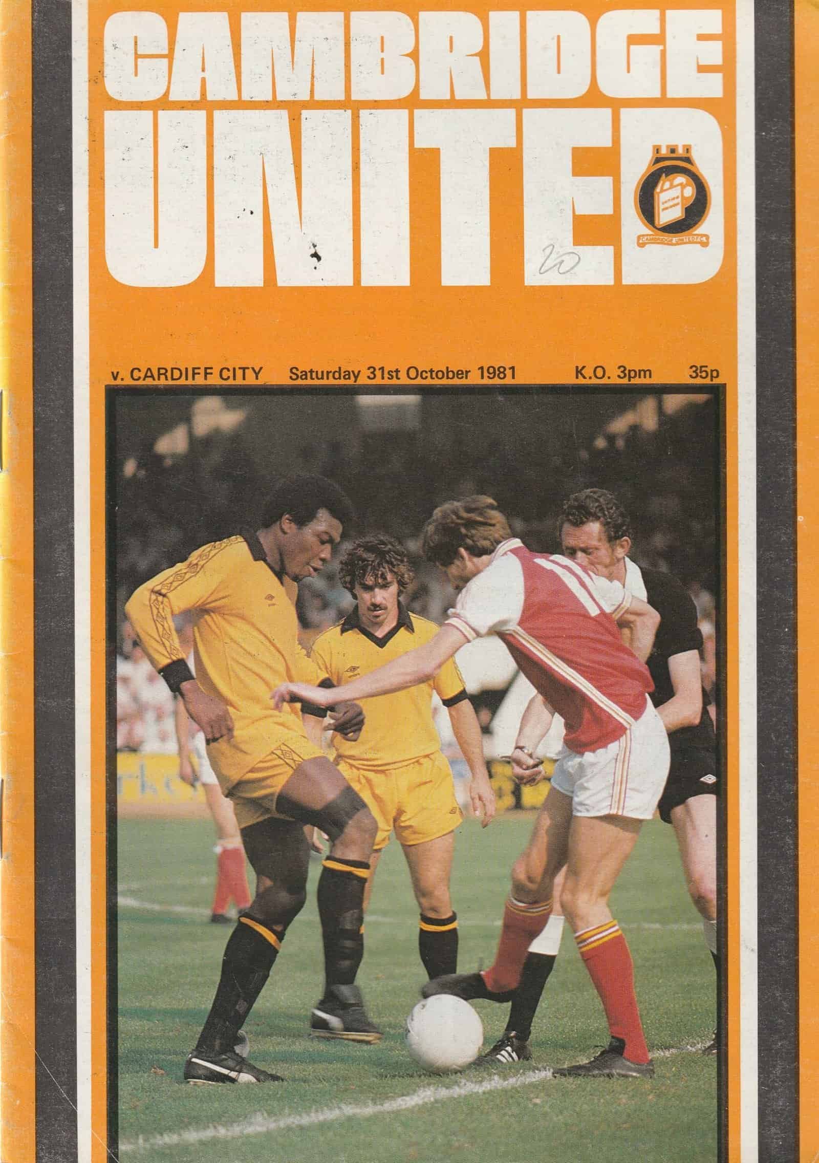 Cambridge United v Cardiff City 31-Oct-1981
