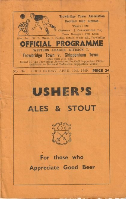 Trowbridge Town v Chippenham Town 15-Apr-1949