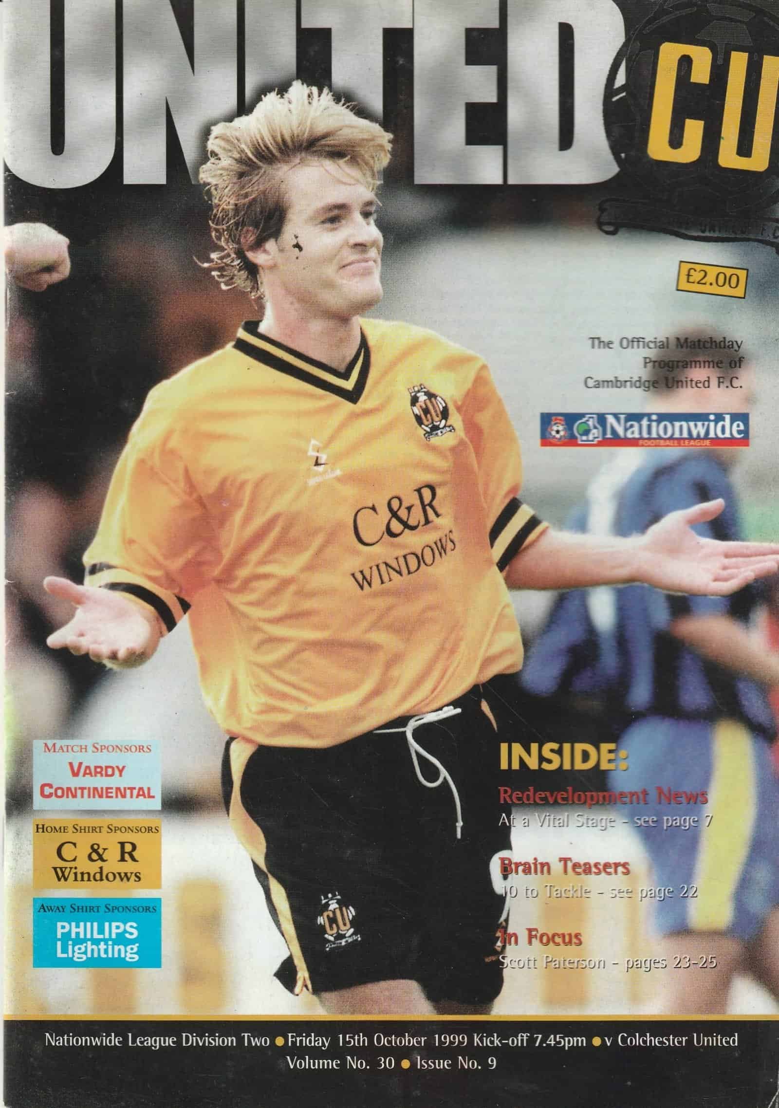 Cambridge United v Colchester United 15-Oct-1999