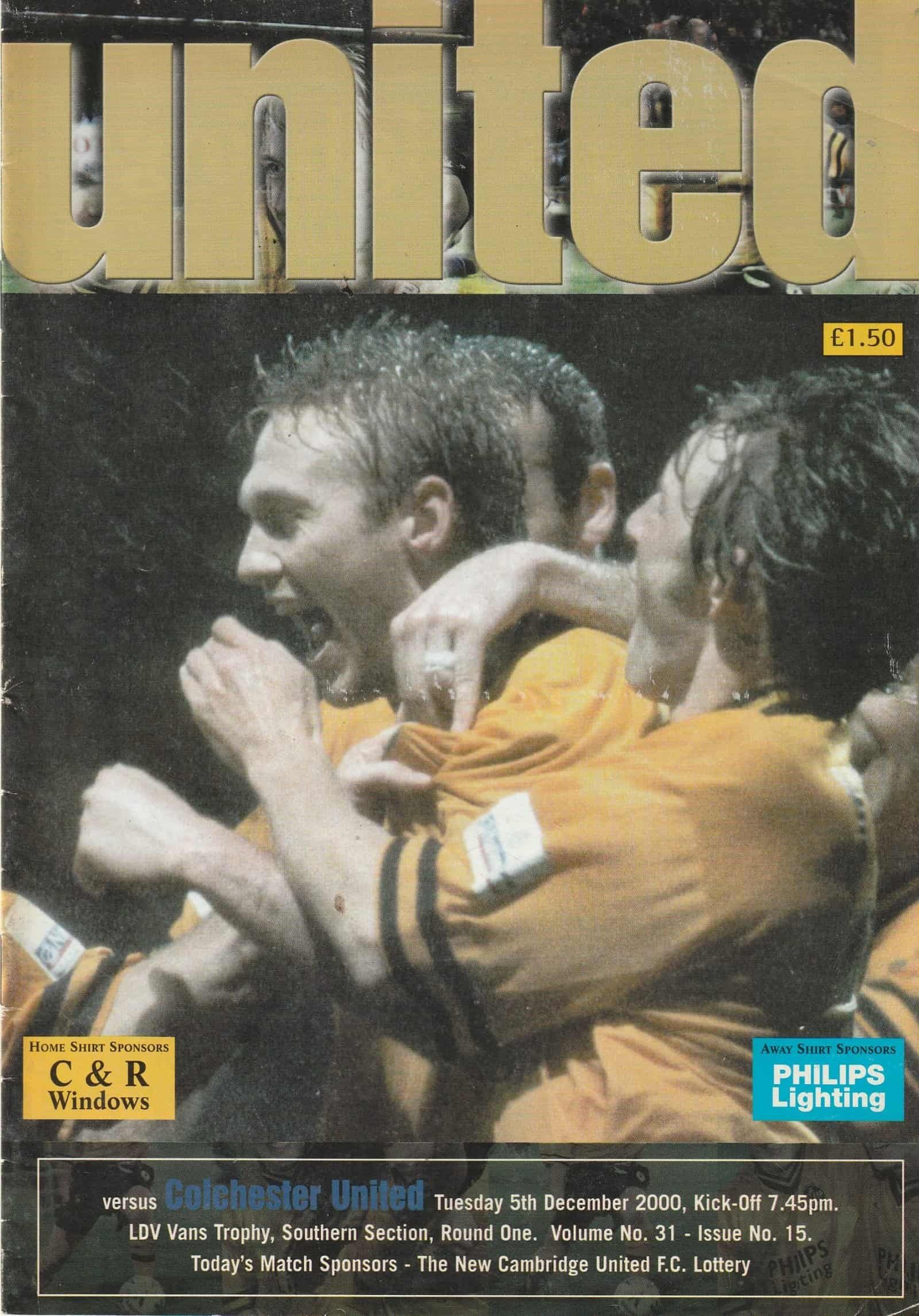 Cambridge United v Colchester United 05-Dec-2000