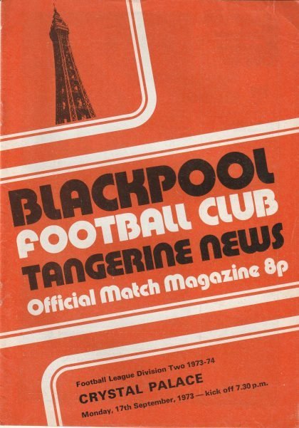 Blackpool v Crystal Palace 17-Sep-1973