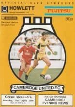 Cambridge United v Crewe Alexandra 22-Apr-1989
