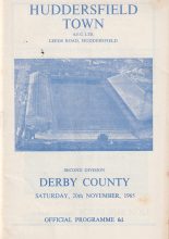 Huddersfield Town v Derby County 20-Nov-1965