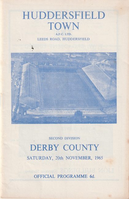 Huddersfield Town v Derby County 20-Nov-1965