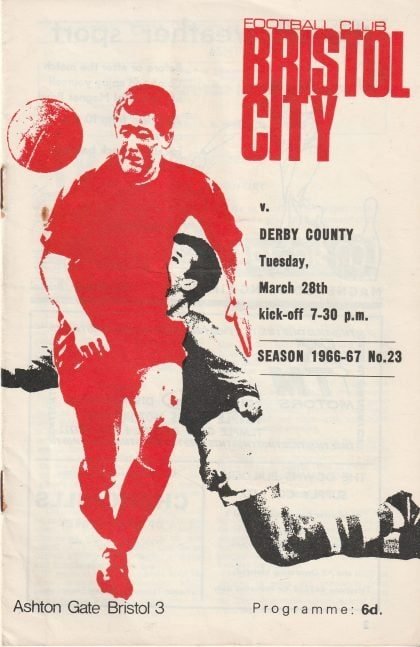 Bristol City v Derby County  28-Mar-1967