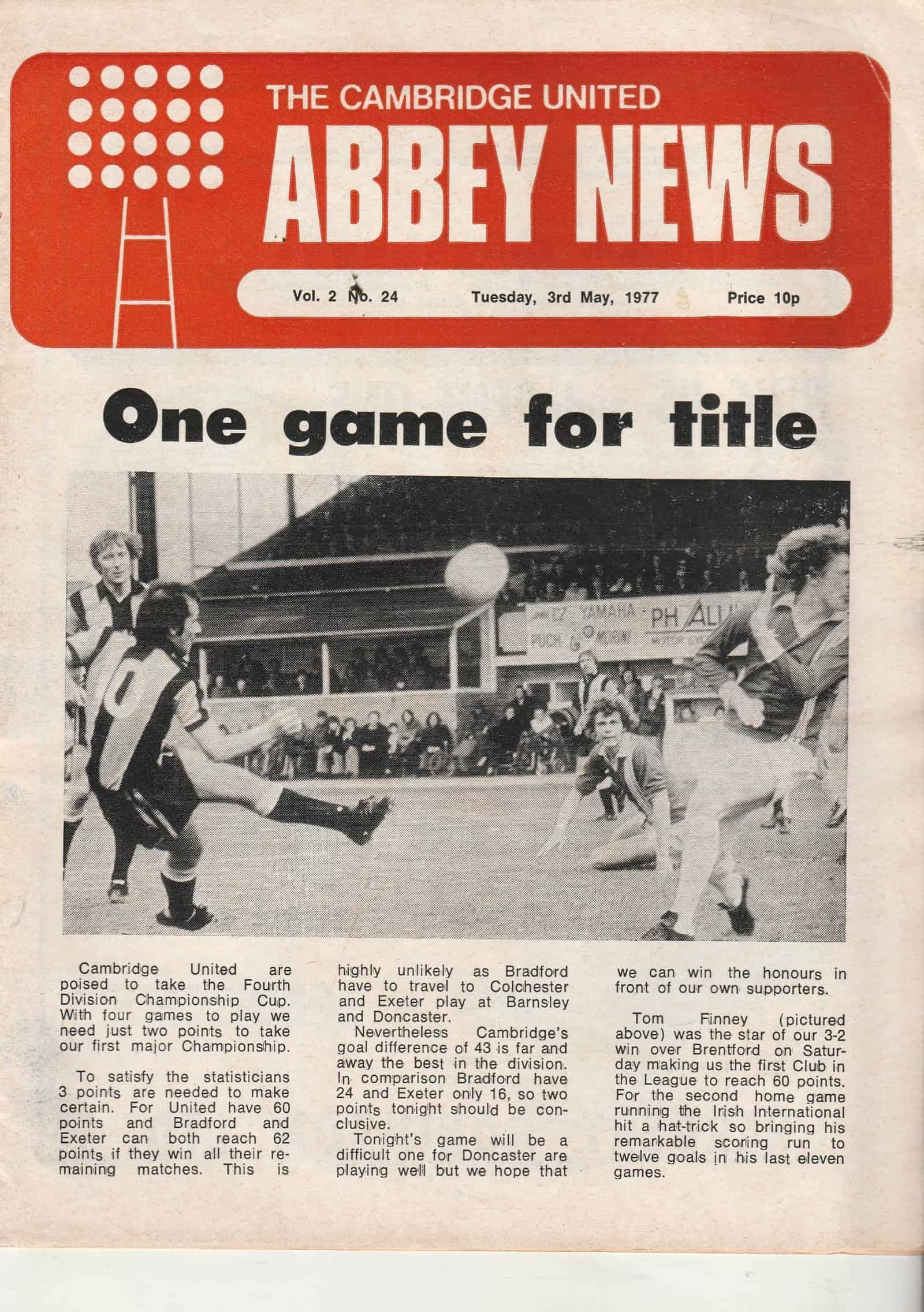 Cambridge United v Doncaster Rovers  03-May-1977