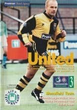 Cambridge United v Mansfield Town 03-Dec-1996