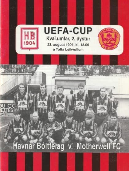 Havnar Bóltfelag v Motherwell  23-Aug-1994