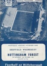 Sheffield Wednesday v Nottingham Forest 13-Oct-1962