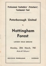Peterborough United v Nottingham Forest 20-Mar-1961
