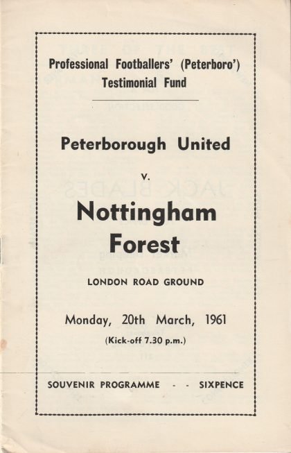 Peterborough United v Nottingham Forest 20-Mar-1961