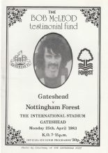 Gateshead v Nottingham Forest 25-Apr-1983