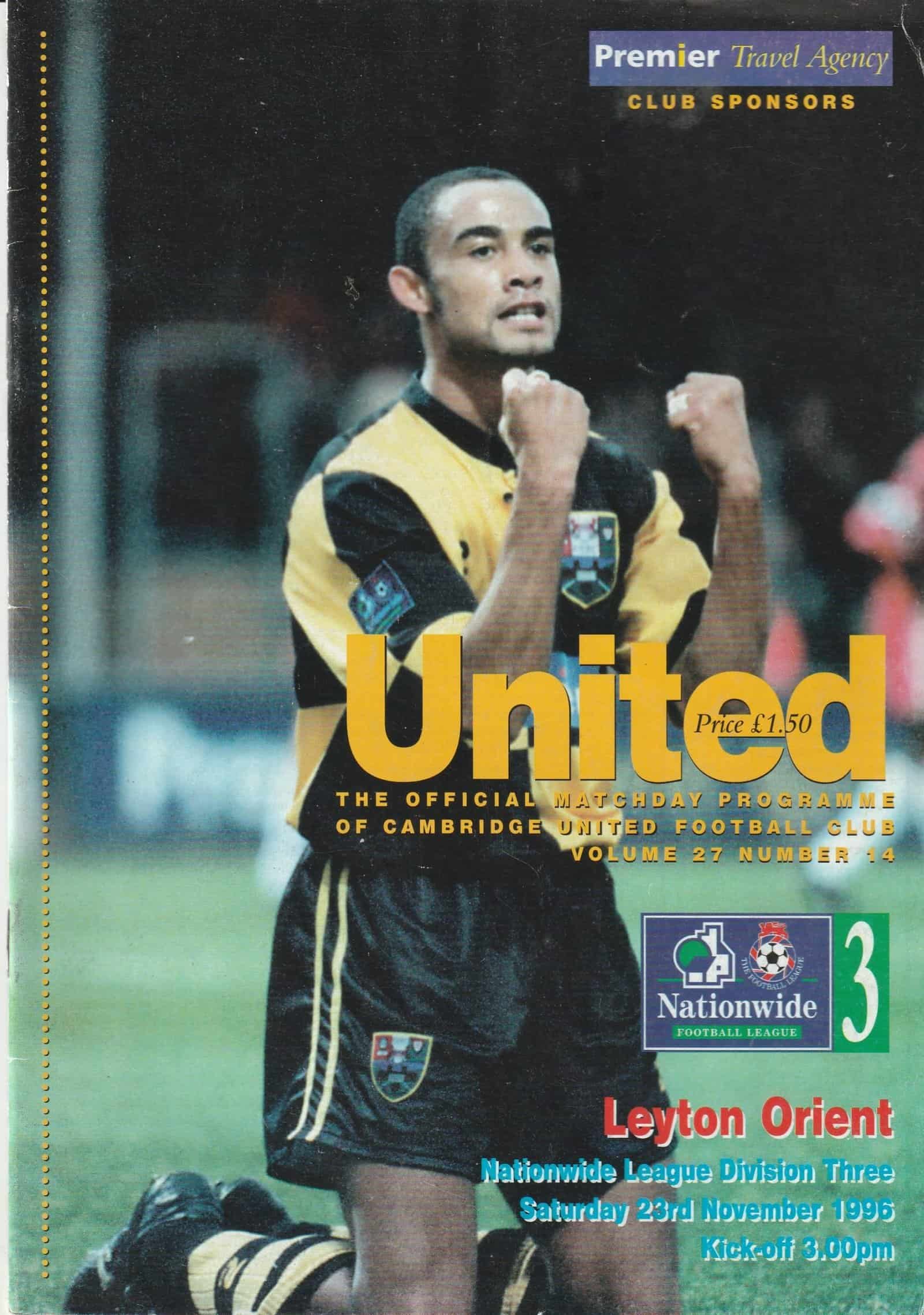 Cambridge United v Leyton Orient 23-Nov-1996