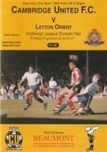 Cambridge United v Leyton Orient 02-Apr-1994