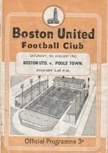 Boston United v Poole Town 09-Jan-1960