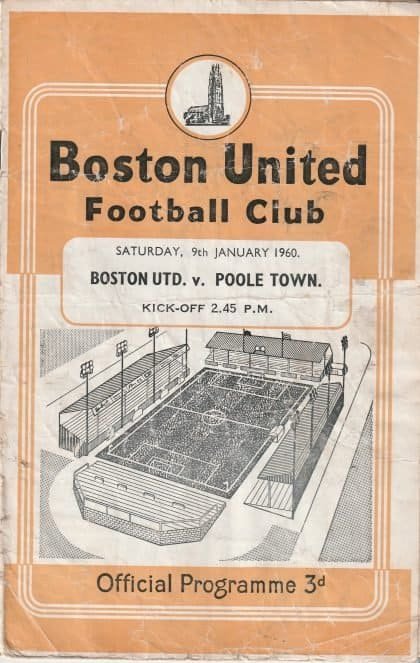 Boston United v Poole Town 09-Jan-1960