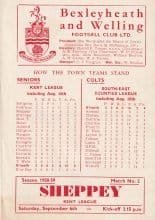 BexleyHeath & Welling v Sheppey United 06-Sep-1958