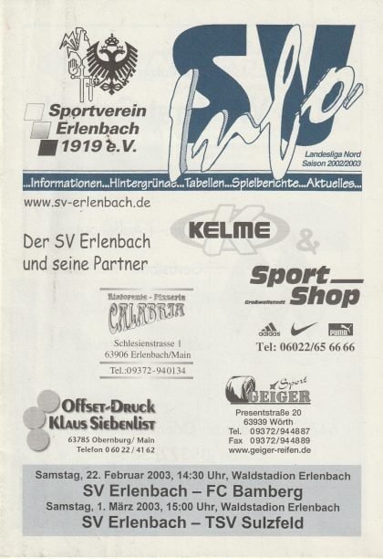SV Erlenbach v TSV Sulzfeld 01-Mar-2003