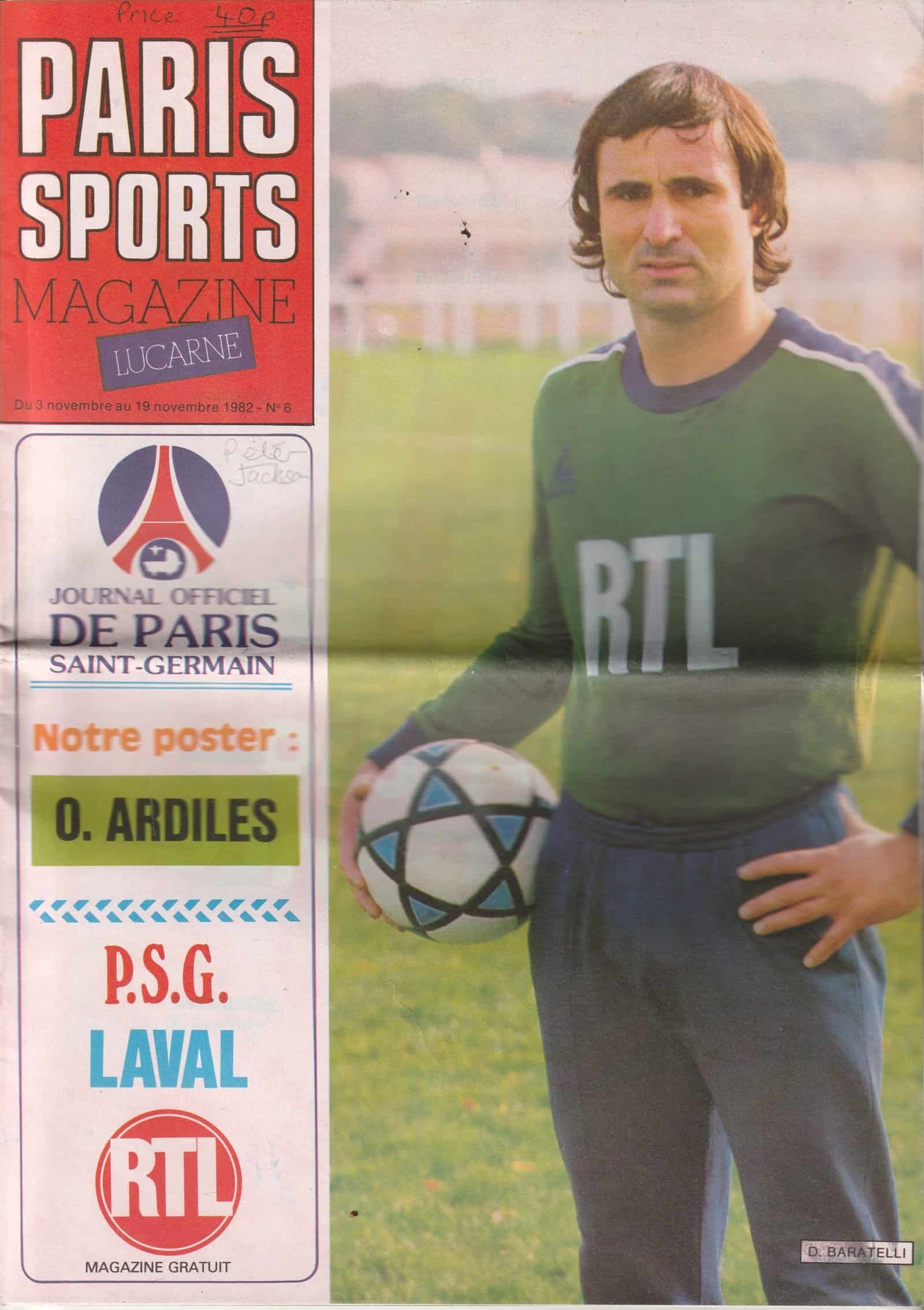 Paris St Germain v Swansea City 03-Nov-1982