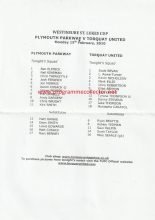 Plymouth Parkway v Torquay United 15-Feb-2010