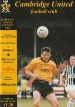 Cambridge United v Watford  13-Apr-1993