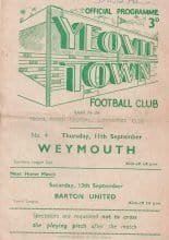 Yeovil Town v Weymouth 11-Sep-1952