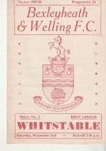 BexleyHeath & Welling v  Whitstable Town 02-Nov-1957