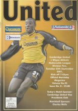 Cambridge United v Wigan Athletic  25-Sep-2001