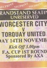 Worcester City v Torquay United 14-Nov-1998