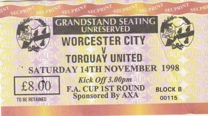 Worcester City v Torquay United  14-Nov-1998