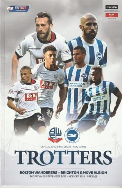 Bolton Wanderers v Brighton & Hove Albion 26-Sep-2015