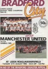 Bradford City v Manchester United 06-Aug-1985