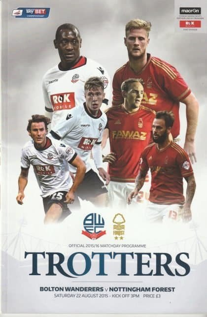 Bolton Wanderers v Nottingham Forest 22-Aug-2015