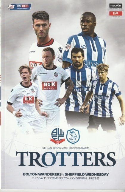 Bolton Wanderers v Sheffield Wednesday 15-Sep-2015