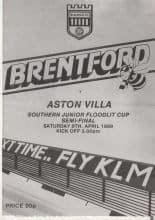 Brentford Youth v Aston Villa Youth  08-Apr-1989