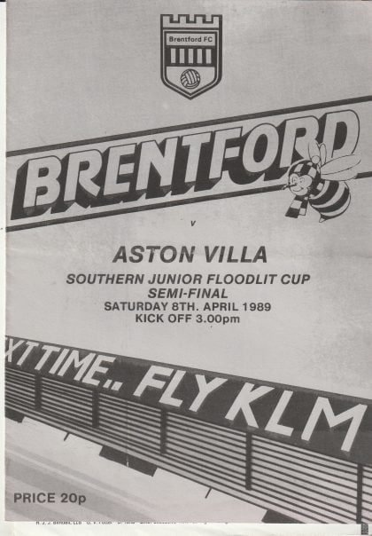 Brentford Youth v Aston Villa Youth  08-Apr-1989