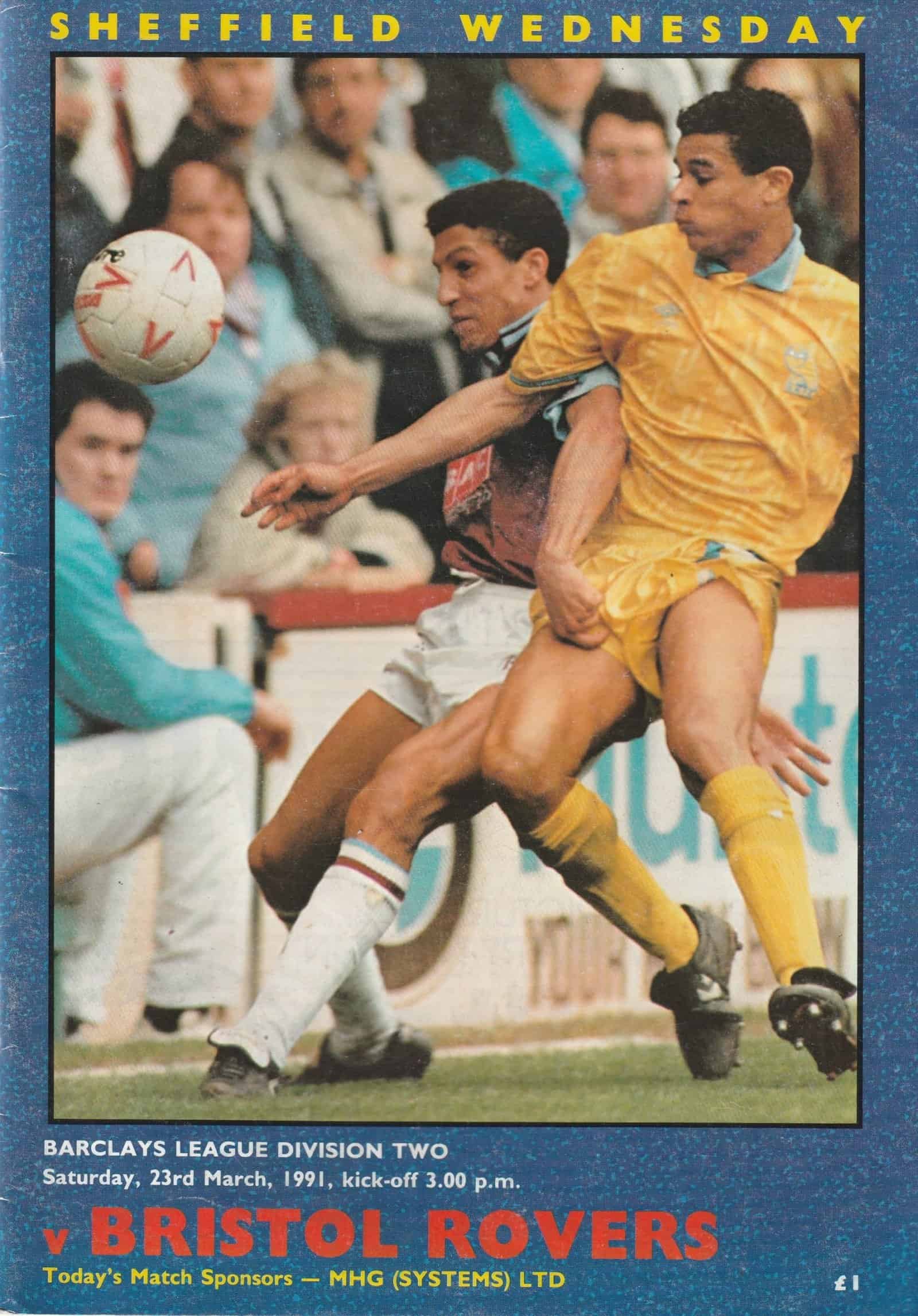 Sheffield Wednesday v Bristol Rovers 23-Mar-1991