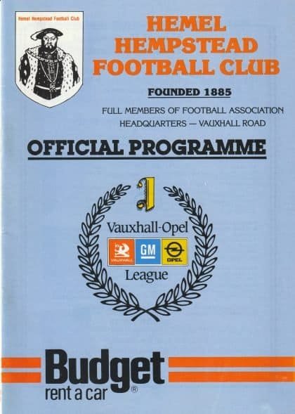Hemel Hempstead v Clapton 13-Sep-1988