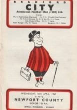 Bradford City v Newport County 26-Apr-1967