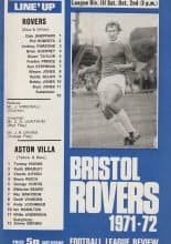 Bristol Rovers v Aston Villa 02-Oct-1971